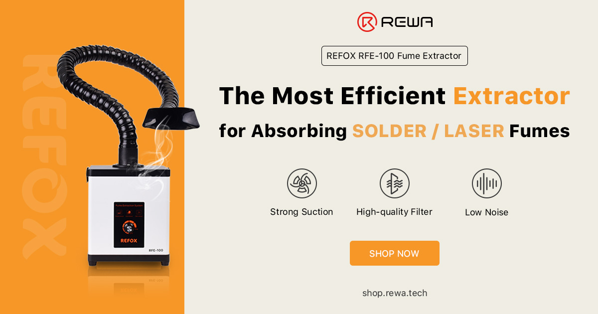 REFOX RFE100 Fume Extractor For Mobile Phone Repair Supplies