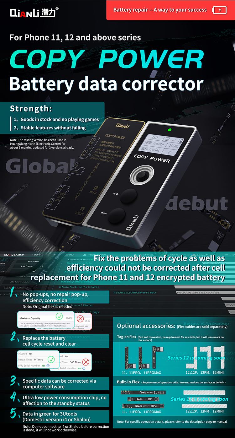 Qianli Copy POWER Battery Data Corrector For iPhone